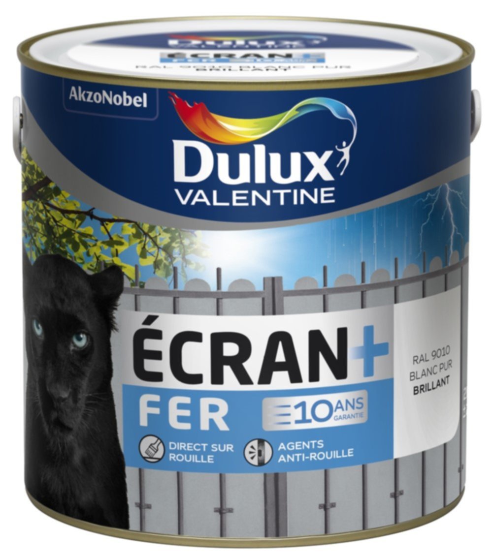 Peinture Écran+ Fer Brillant 2L Blanc - DULUX VALENTINE