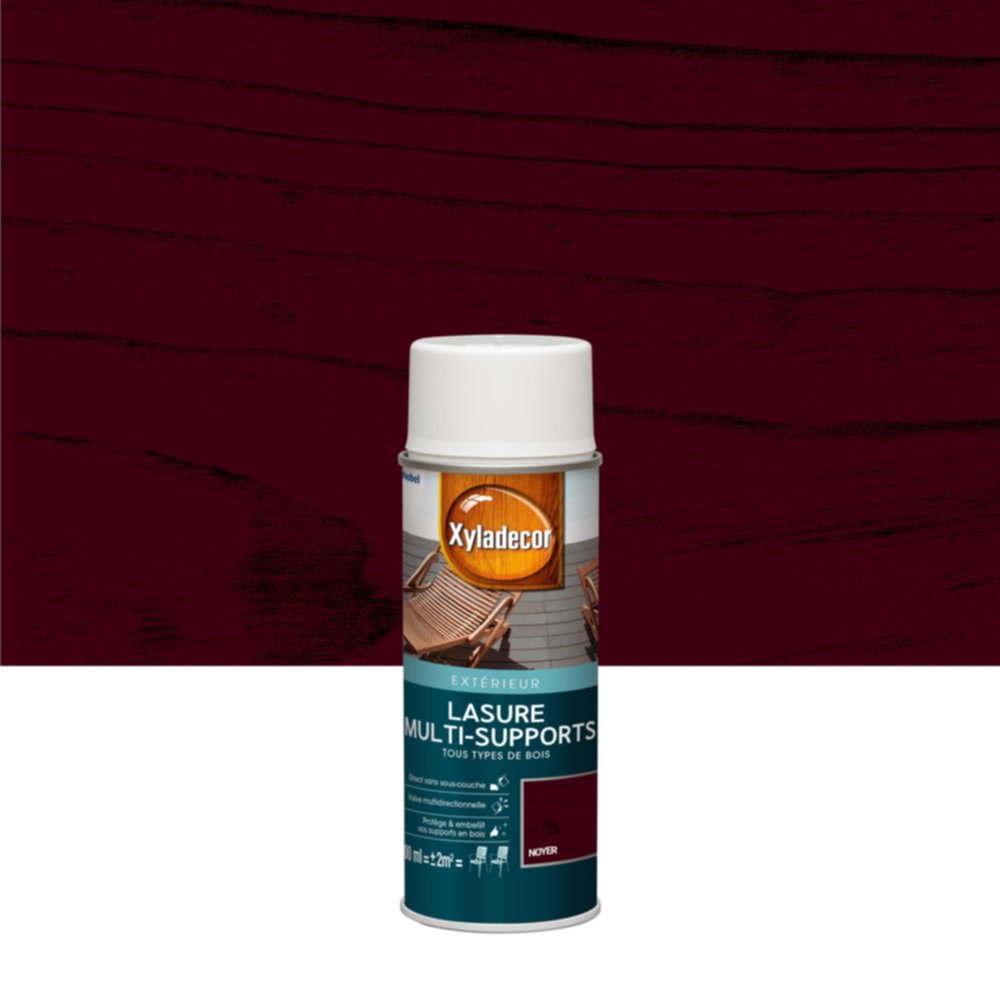 Aérosol Lasure Exterieur Xyladecor Mat Noyer 0,4 L