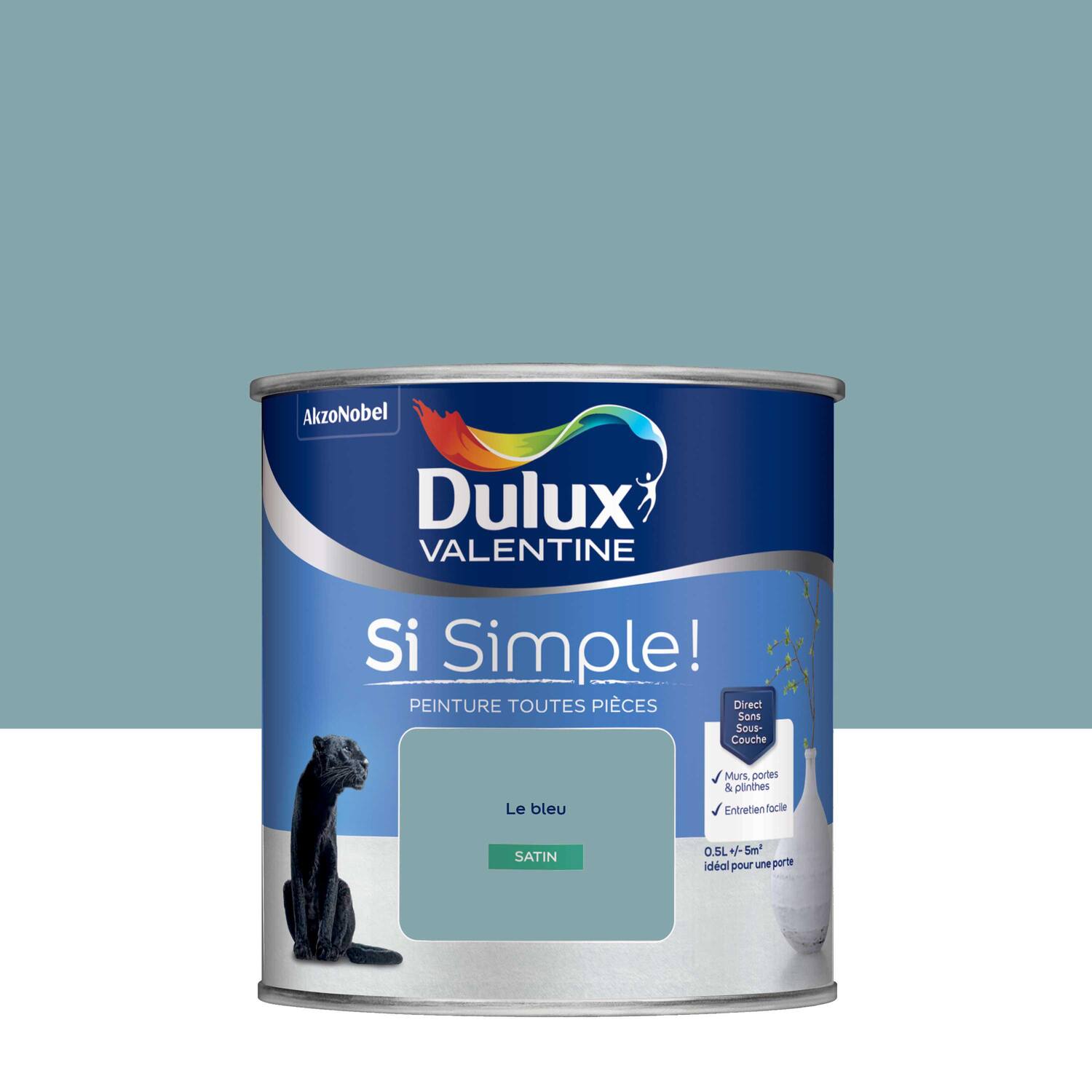 Peinture toutes pièces Si Simple ! Le Bleu Satin 0,5L - DULUX VALENTINE