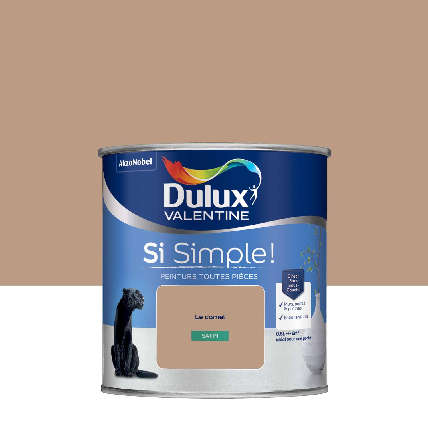 Peinture toutes pièces Si Simple ! Le Camel Satin 0,5L - DULUX VALENTINE