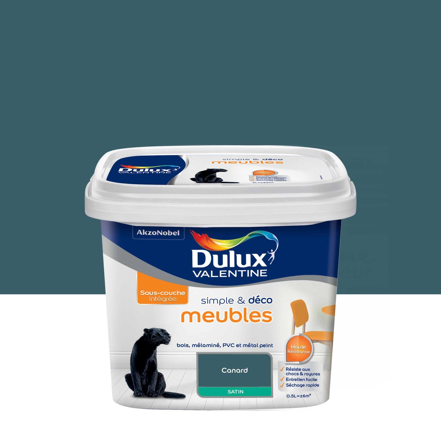 Peinture Simple & Deco Meubles Canard Satin 0,5L - DULUX VALENTINE