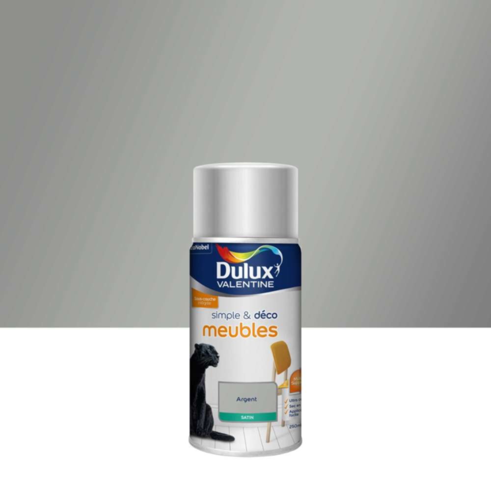 Peinture Meubles Argent Métal 0,25L - DULUX VALENTINE