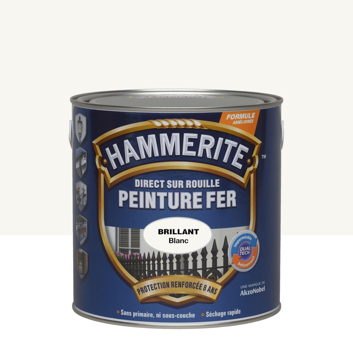 Peinture fer rouille 2,5l blanc