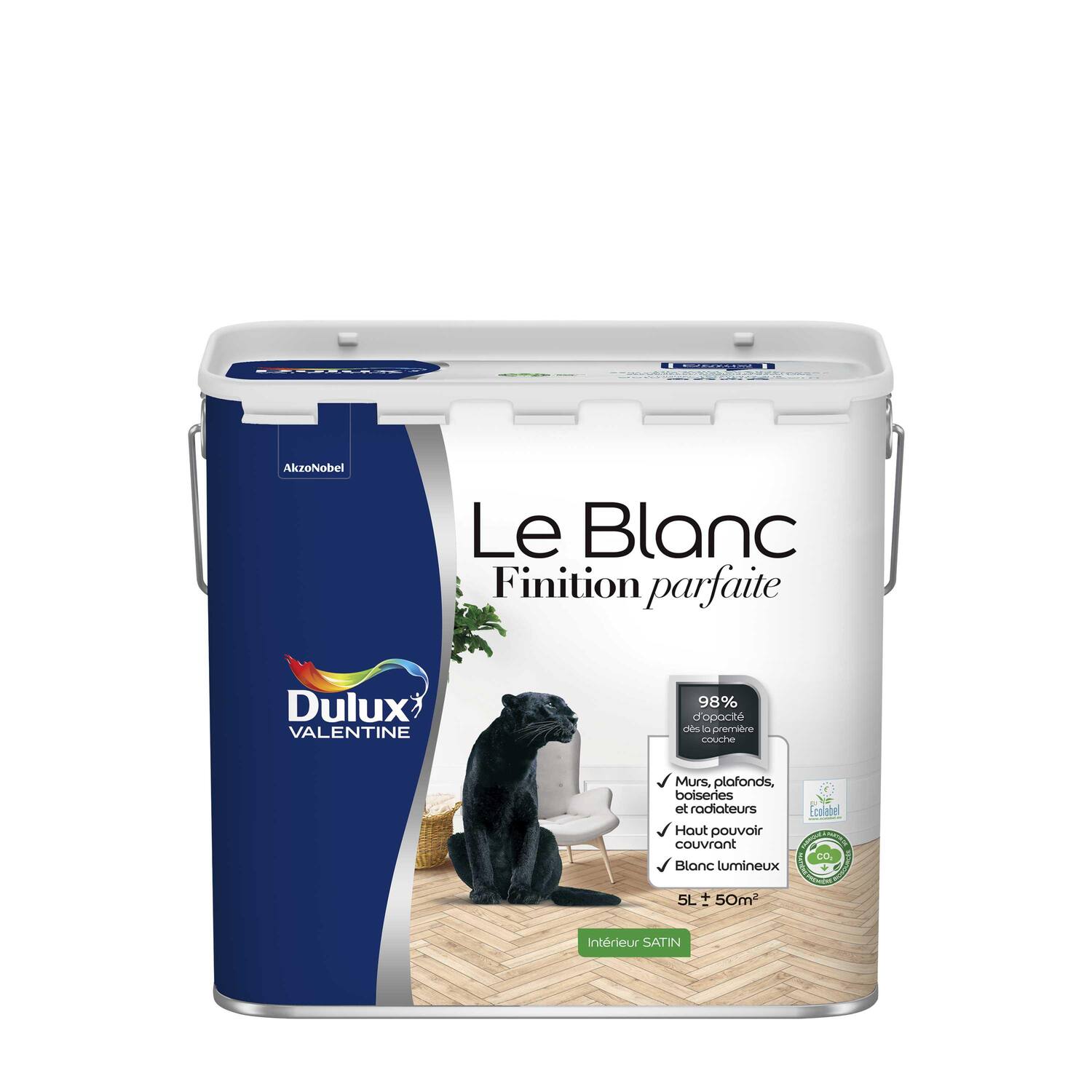 Peinture intérieure Finition Parfaite Blanc Satin 5L - DULUX VALENTINE