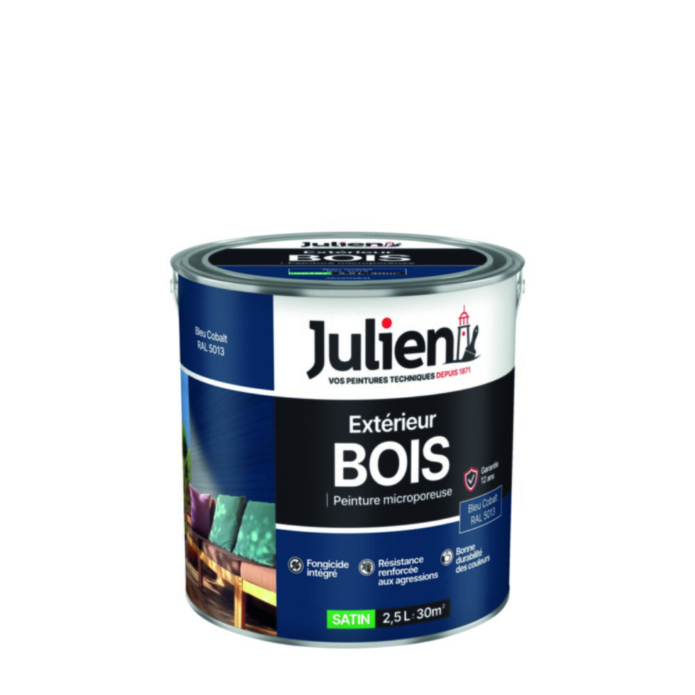 Peinture bois 2,5 l bleu cobalt