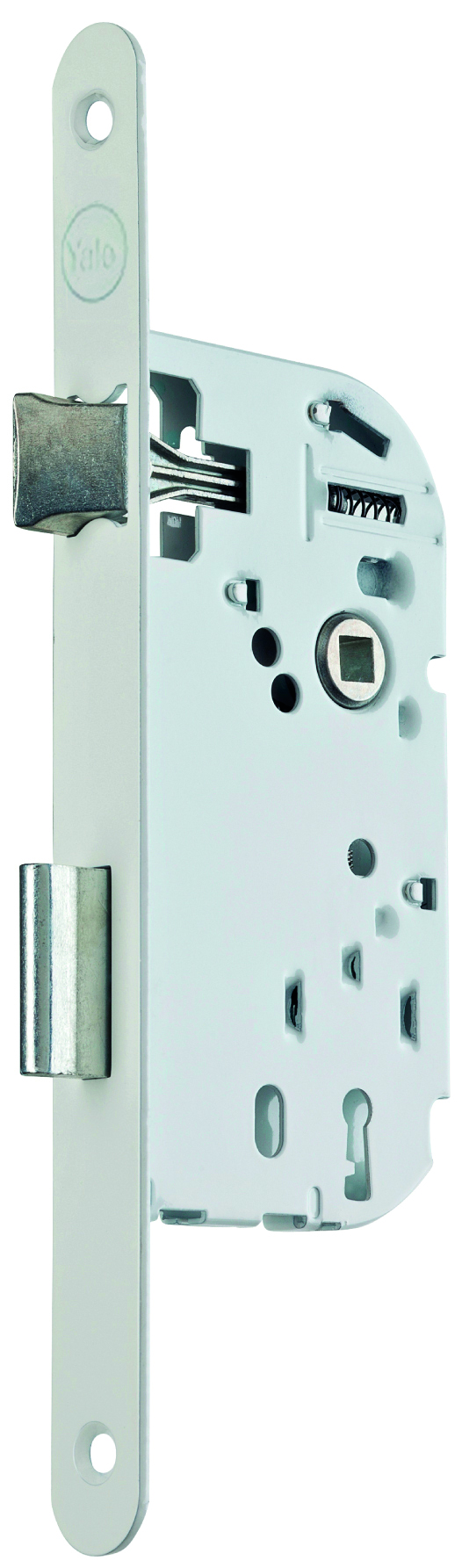 Serrure à encastrer clé L axe 50 réversible