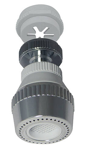 Aérateur chromé à rotule F22/100 + Adapteur M24/100