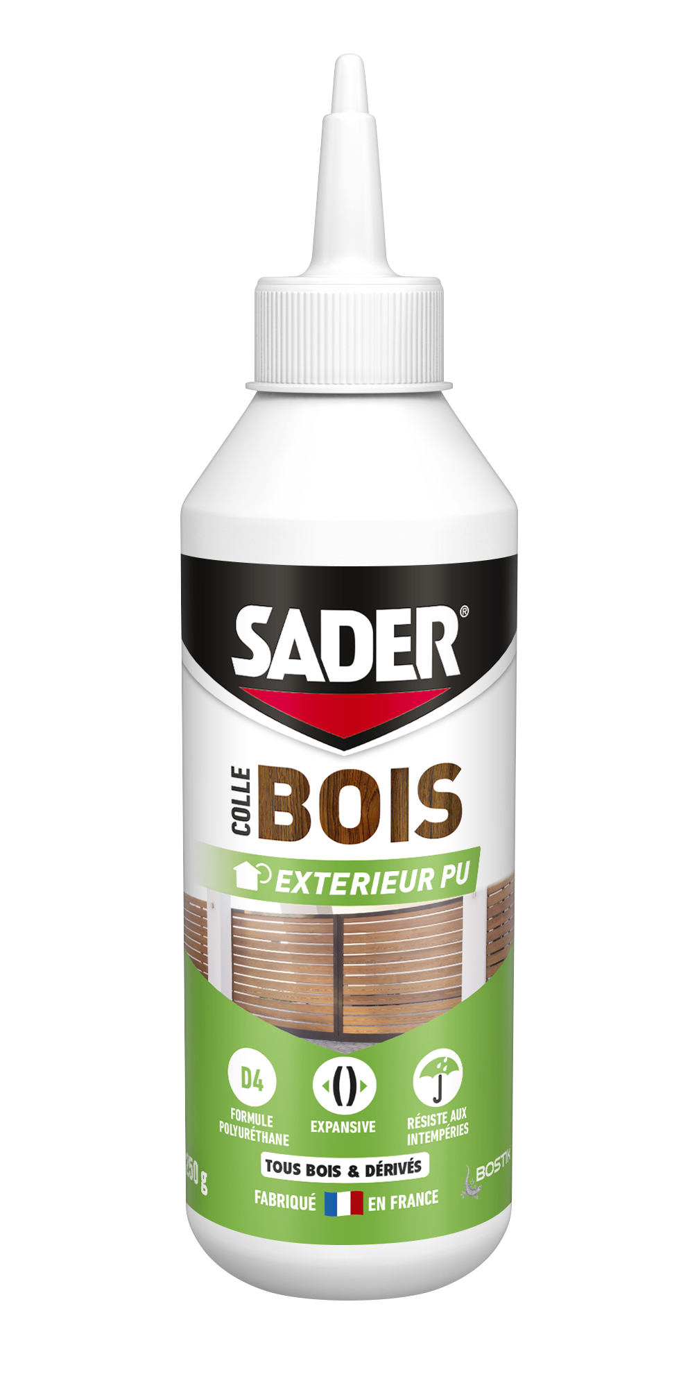 Colle à bois extérieur incolore 250g - SADER