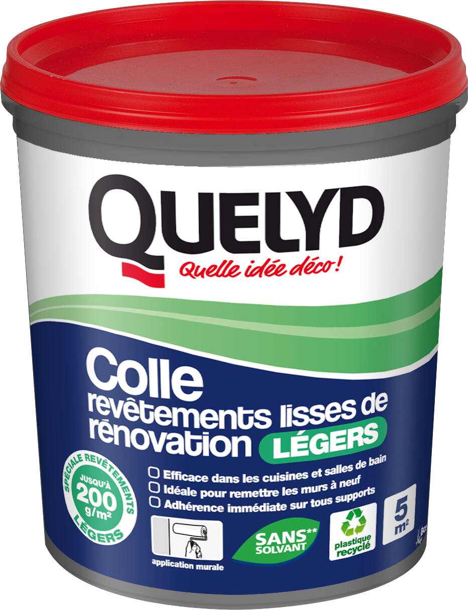Colle Revêtements lisses de rénovation légers 1kg - QUELYD