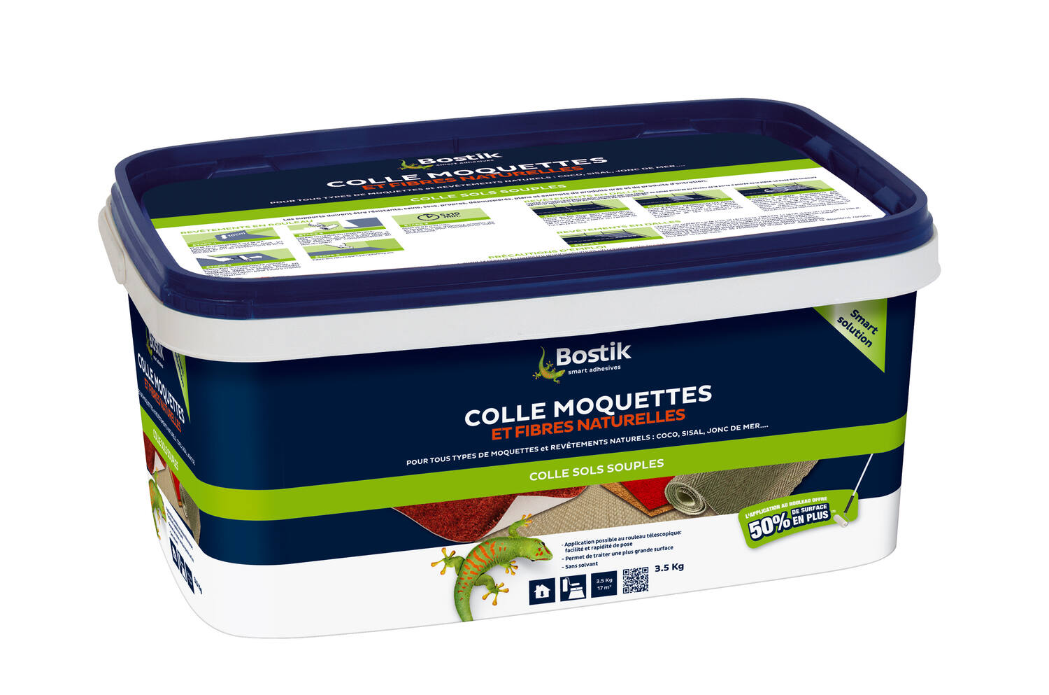Colle Moquettes et Fibres Naturelles 3,5kg - BOSTIK