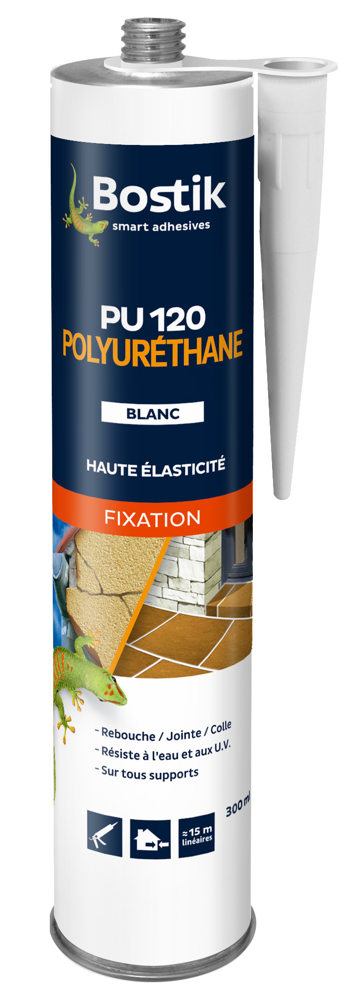 Colle de fixation PU 120 blanc 300ml