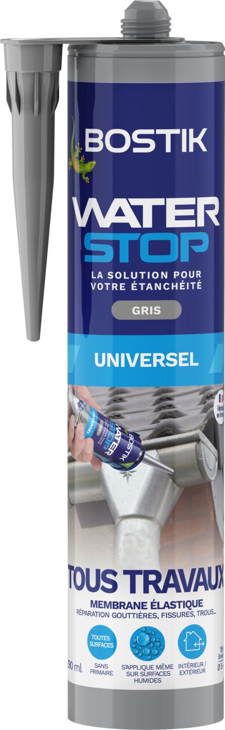 Mastic d'étanchéité Waterstop direct sans primaire gris cartouche 290ml - BOSTIK