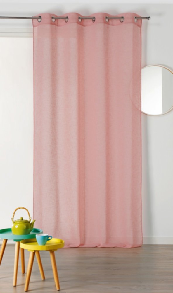 Voilage tamisé Lium 140x240cm rose - LINDER