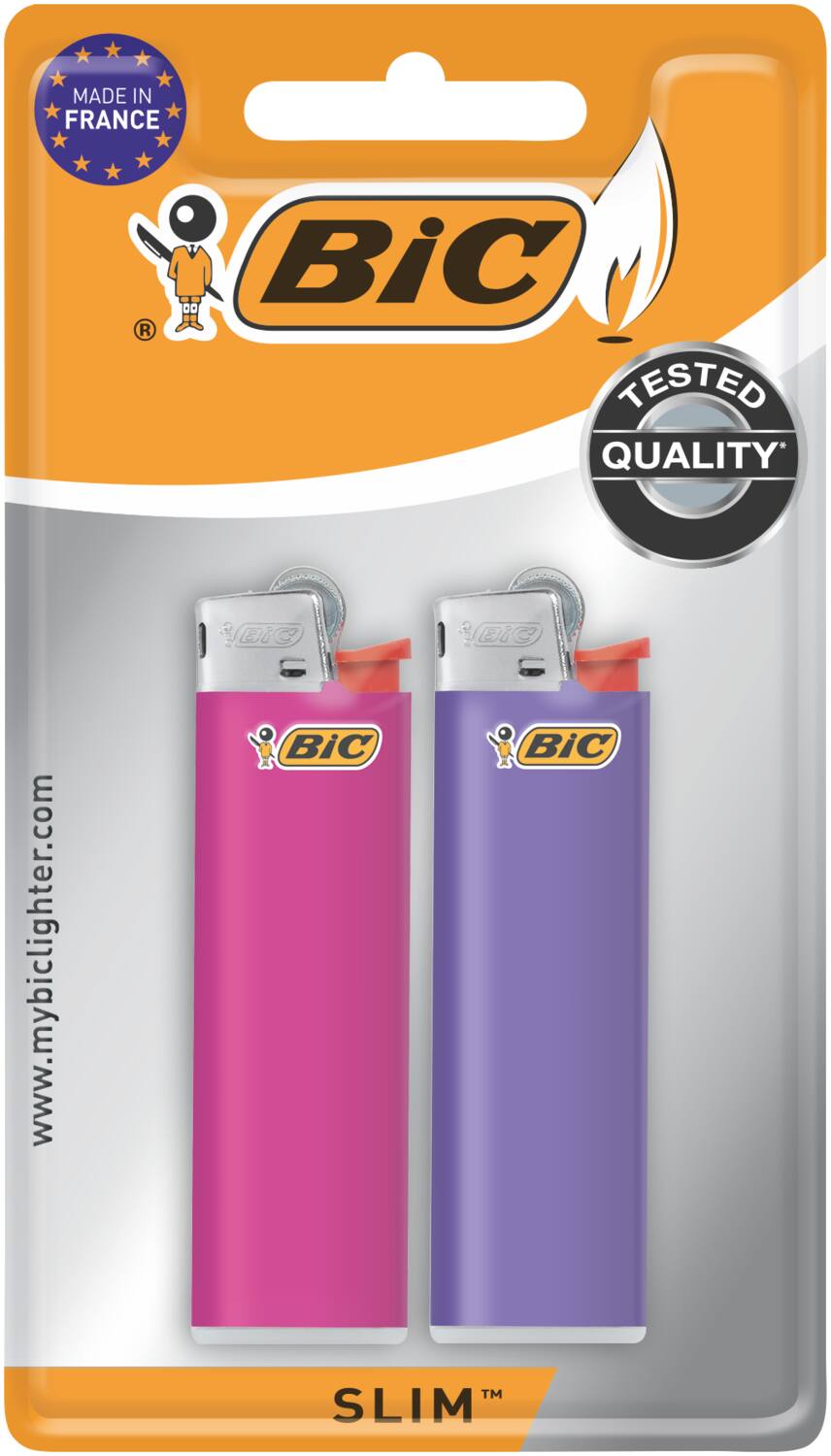 2 Briquets slim blanc - BIC