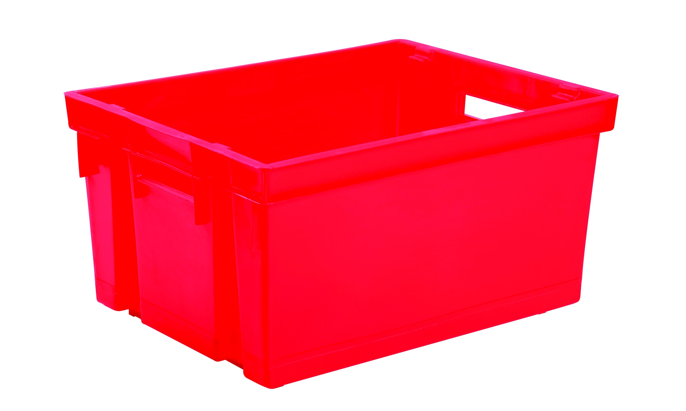 Bac de rangement en plastique 50L rouge EDA