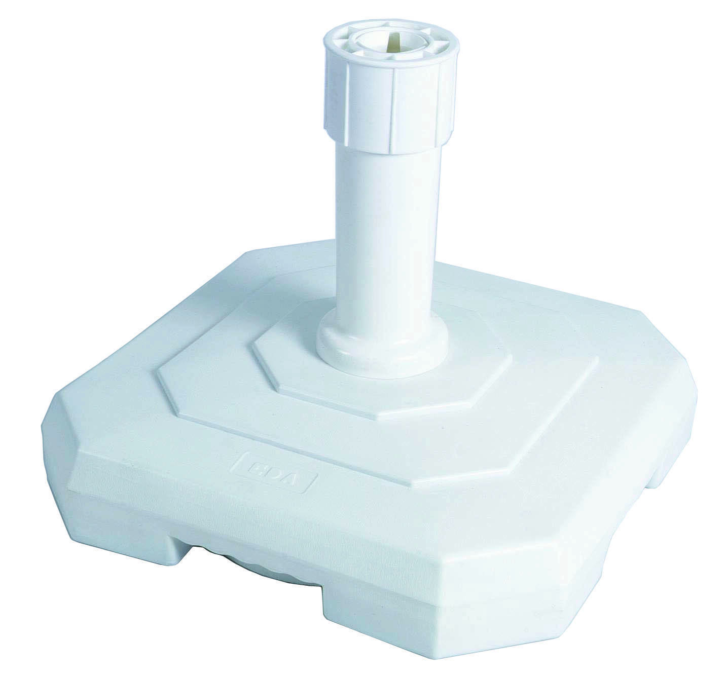 Pied de parasol béton 25kg 43,5x43,5x34cm blanc - EDA