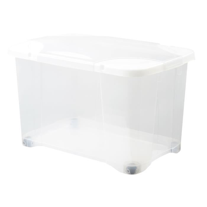 Boîte de rangement Clip Box avec roulettes 40L EDA