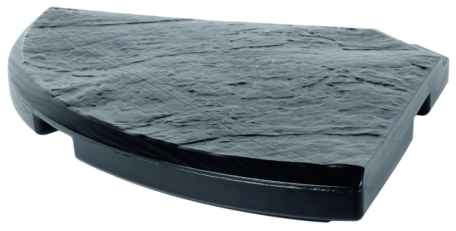 Dalle béton pour pied de parasol 18 kg ardoise décor pierre - EDA PLASTIQUES