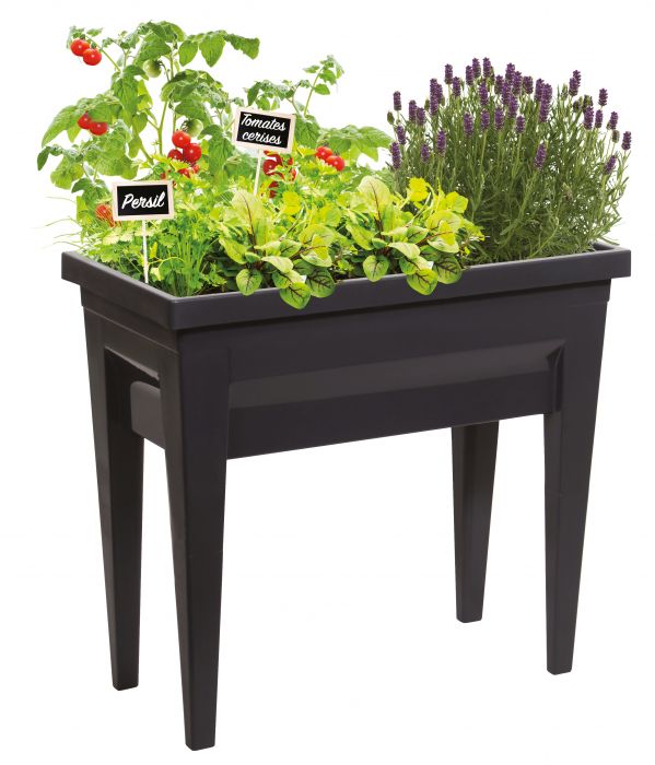 Espace potager Veg&Table™ City 57 L anthracite - EDA