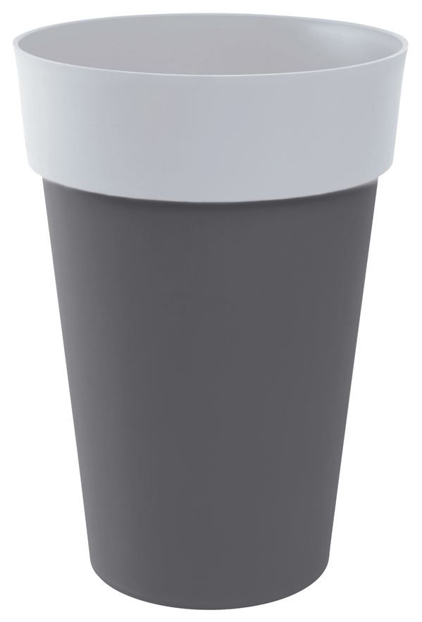 Vase haut style bicolore ø 46 cm 67l gris