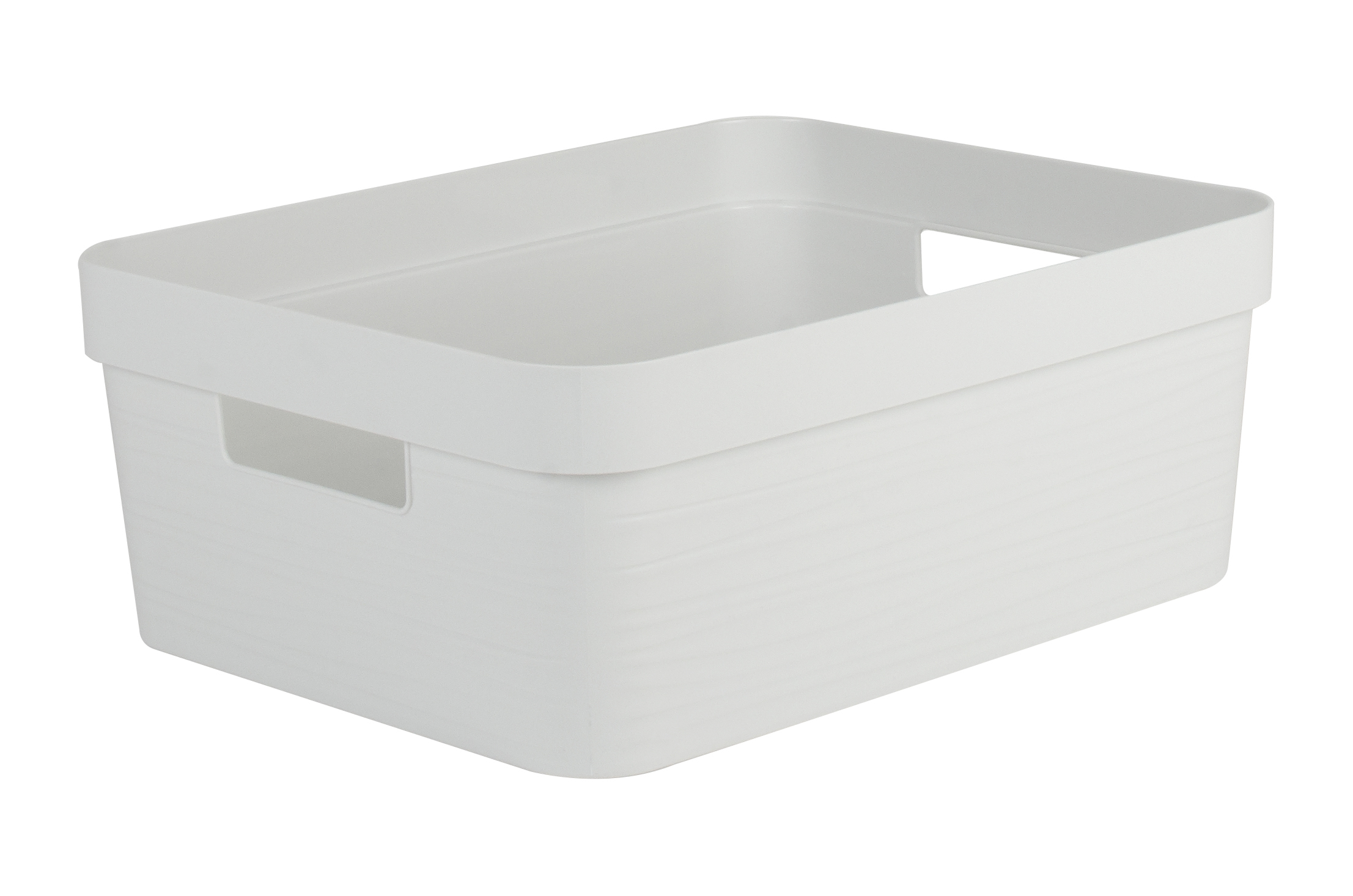 Bac de rangement stone EDA blanc cérusé 12l