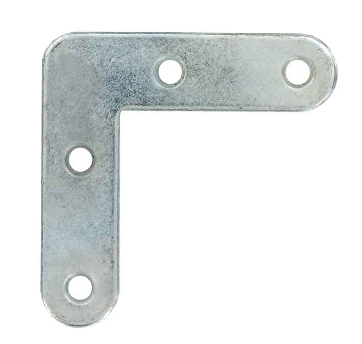 1 équerre plate 80x80x2mm acier zingué - VYNEX