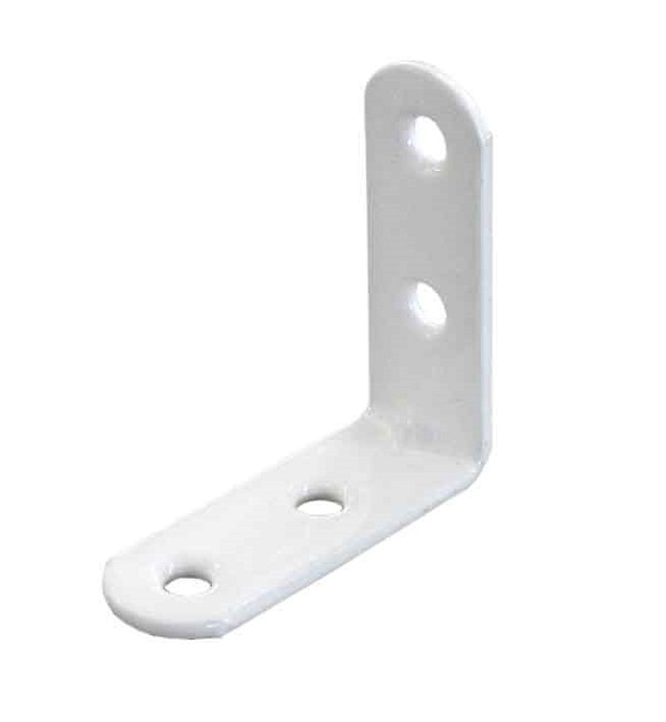 4 équerres de chaise 30x30x2mm acier plastifié blanc - VYNEX