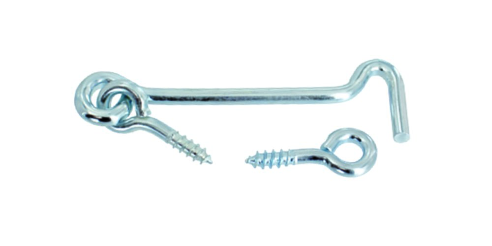 Crochet de contrevent acier zingué 4x80mm blister x2