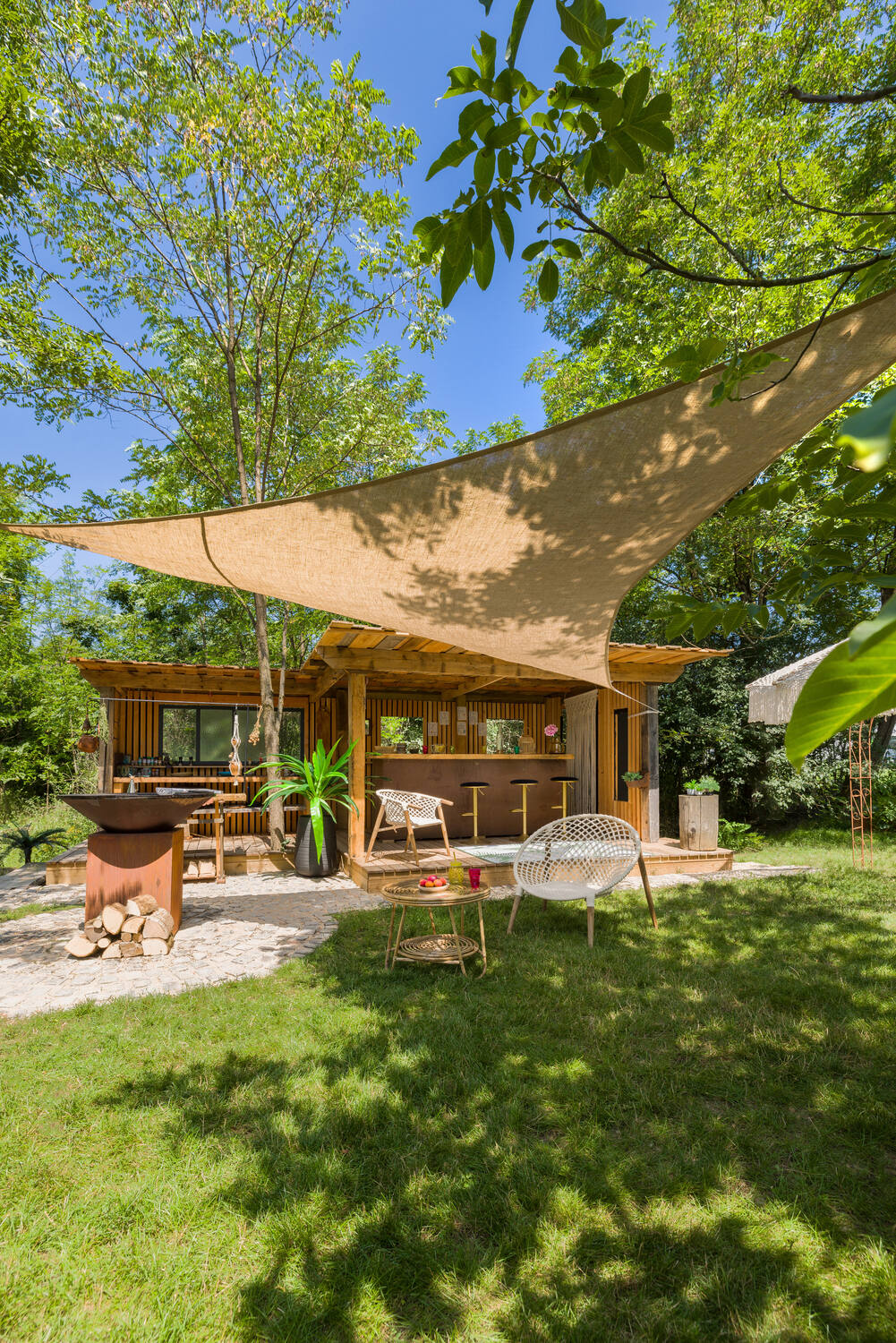 Voile d'ombrage triangulaire Naturelle Jute 3,6m de côté - JARDILINE