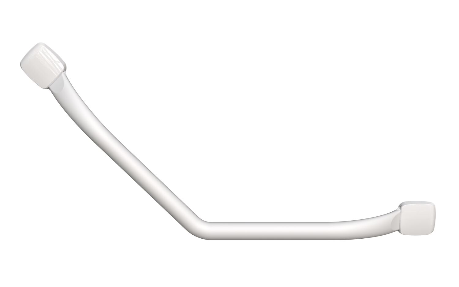 Barre d'Appui Coudee 135° Mana Acier Blanc Brillant 33x33cm