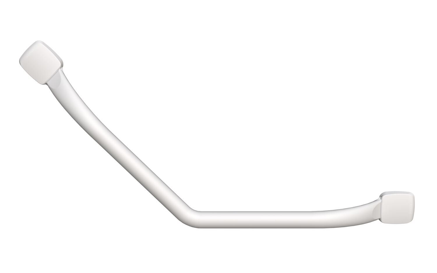 Barre d'Appui Coudee 135° Mana Acier Blanc Mat 33x33cm