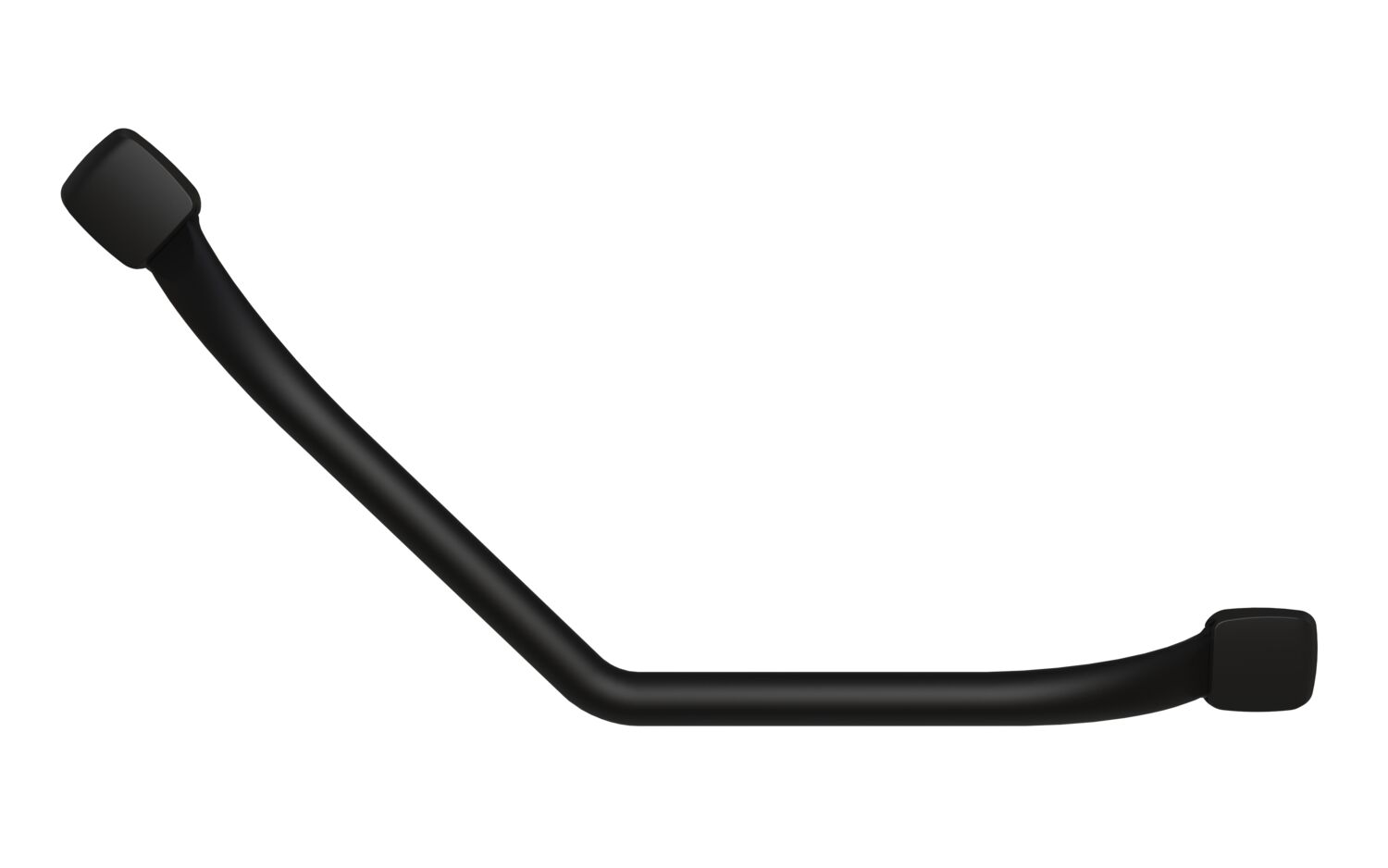 Barre d'Appui Coudee 135° Mana Acier Noir Mat 33x33cm