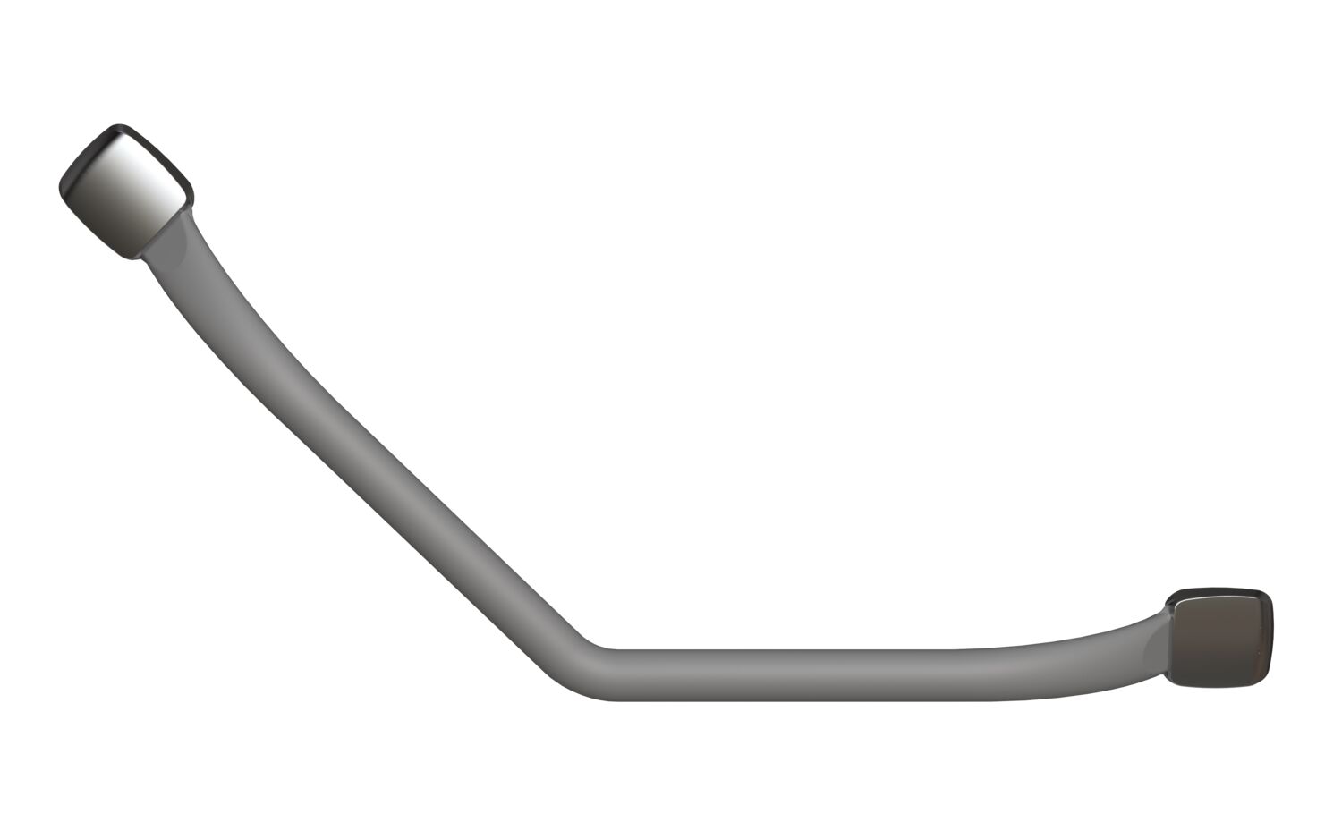 Barre d'Appui Coudee 135° Mana Acier Gris 33x33cm