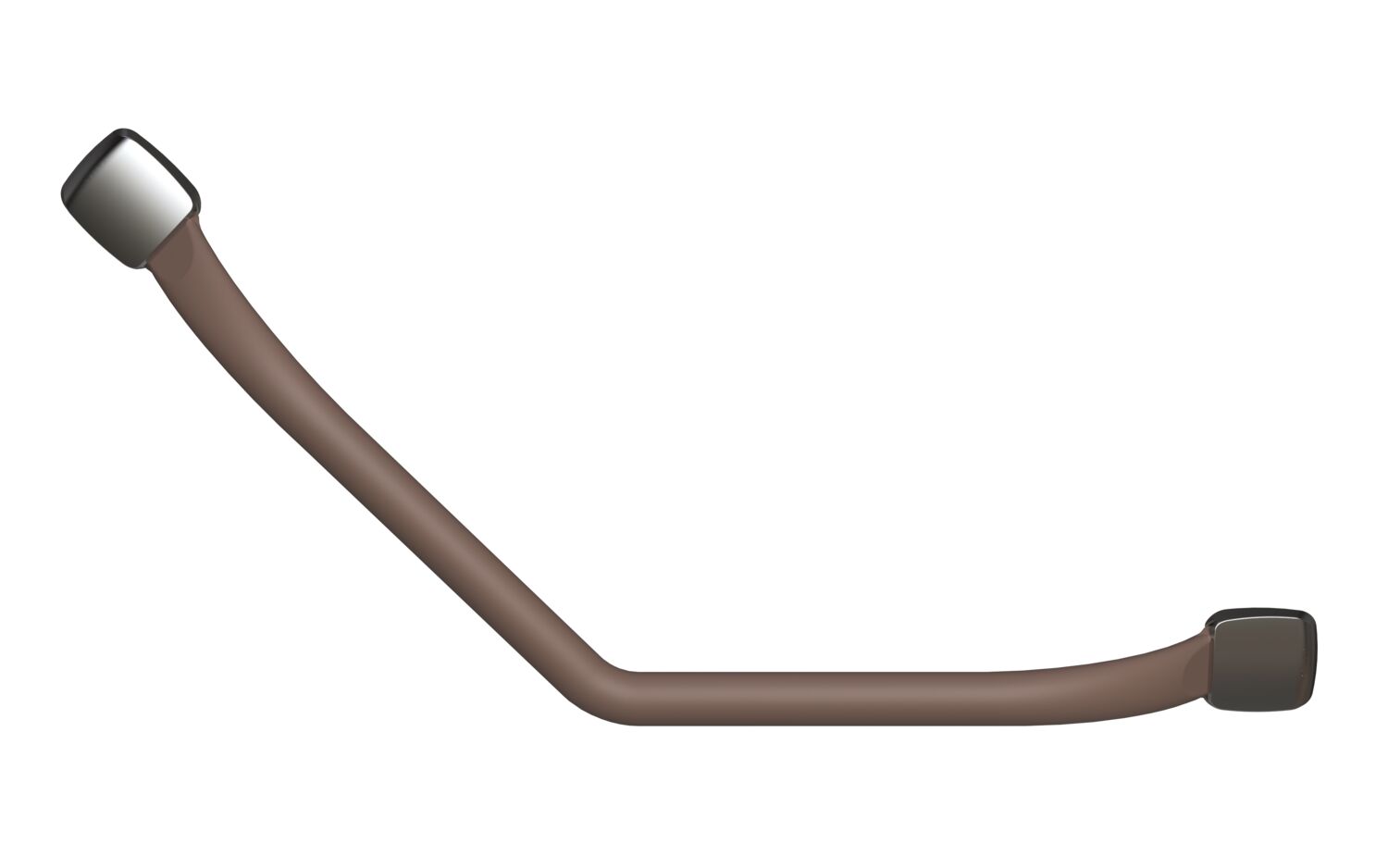 Barre d'Appui Coudee 135° Mana Acier Taupe 33x33cm