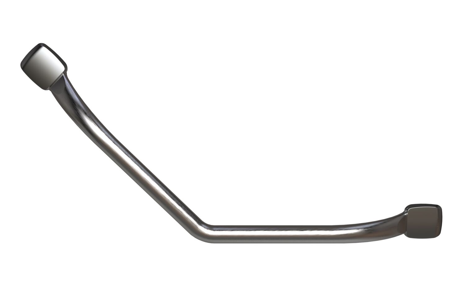 Barre d'Appui Coudee 135° Mana Brosse Inox 33x33cm