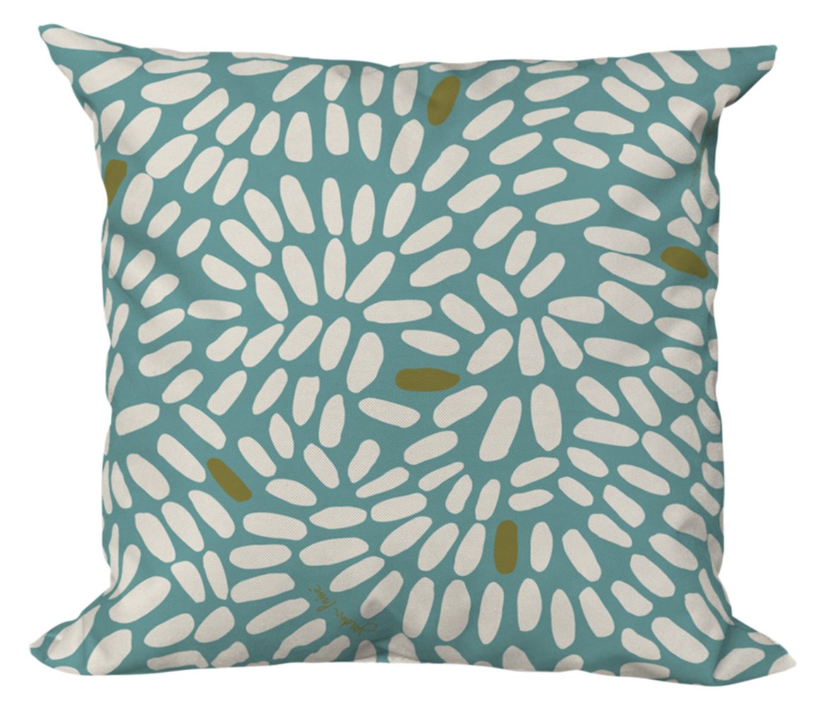 Coussin déco extérieur Eclat Emeraude 40x40cm