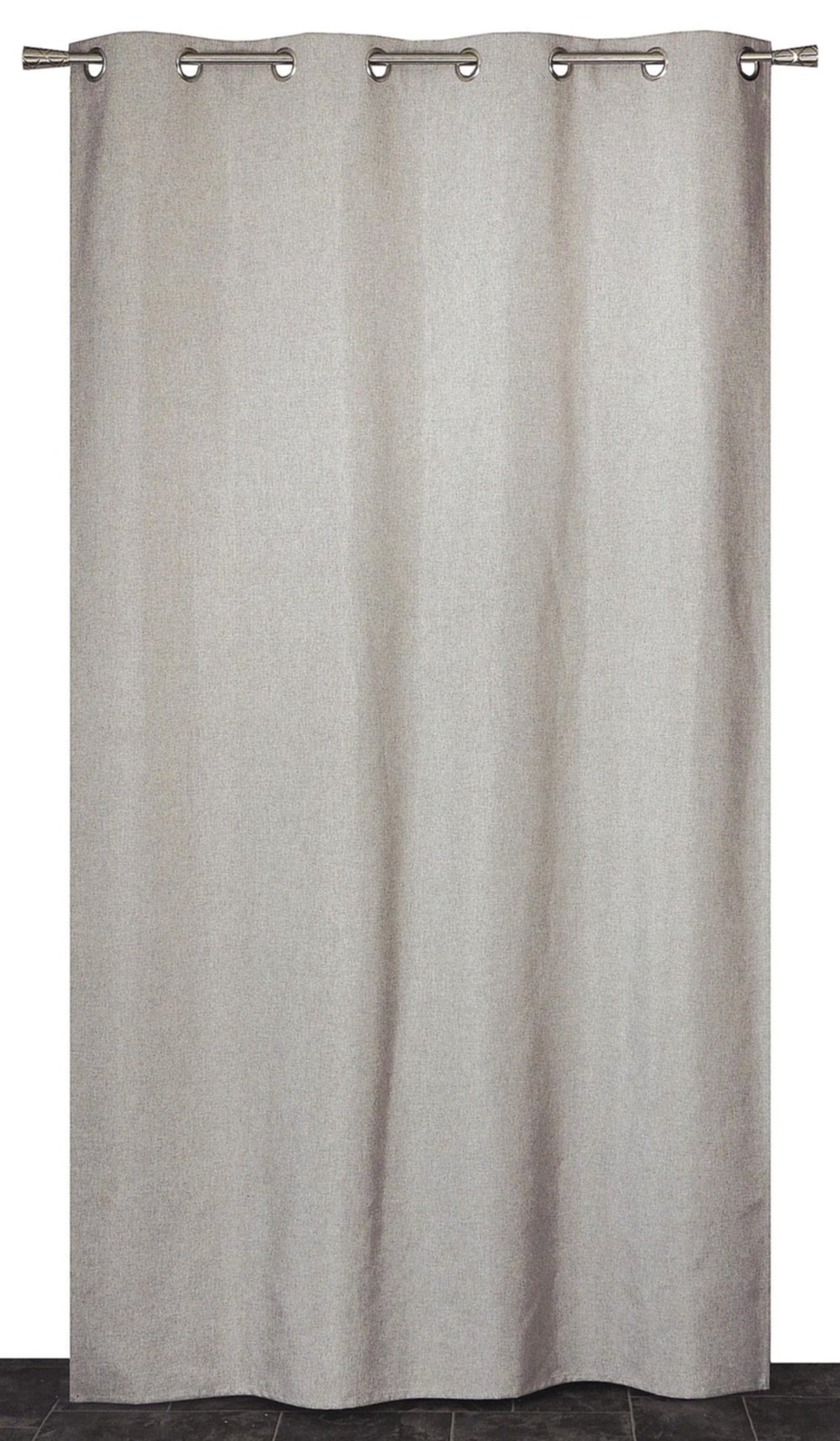 Rideau occultant chiné 140x240cm gris - DYLREV