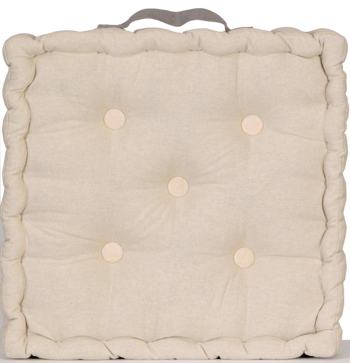 Coussin de sol carré 40x40 cms galet/gris