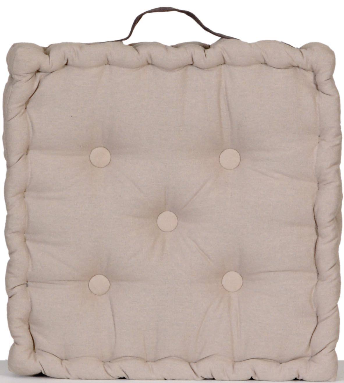 Coussin de sol carré 40x40 cms atmosphère/anthracite