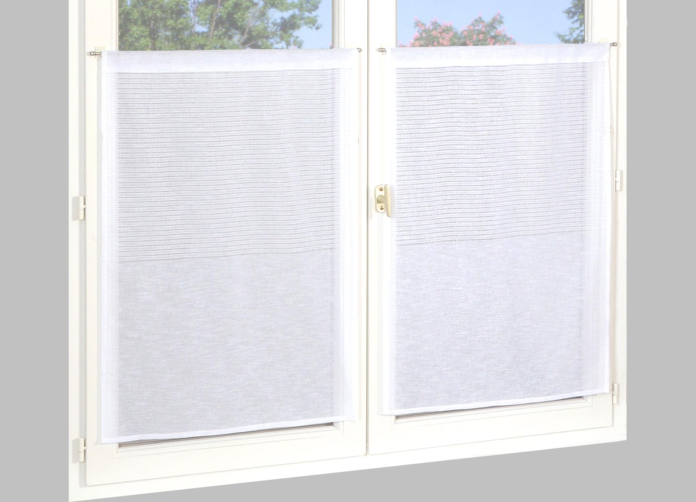 Paire de vitrages 60x90cm blanc - DYLREV