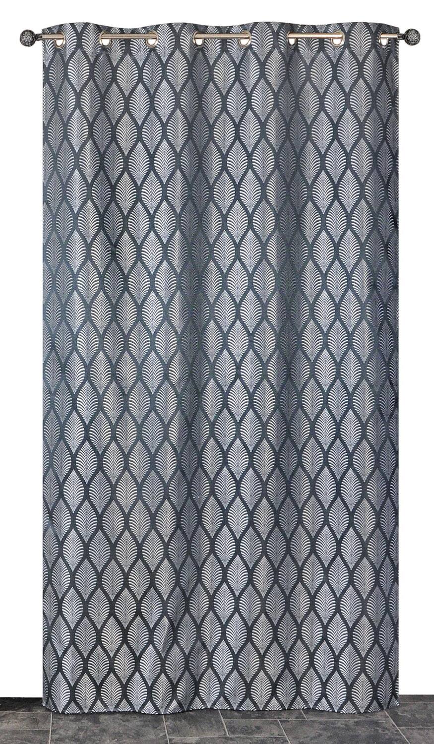 Rideau œillets occultant marine 140x240cm