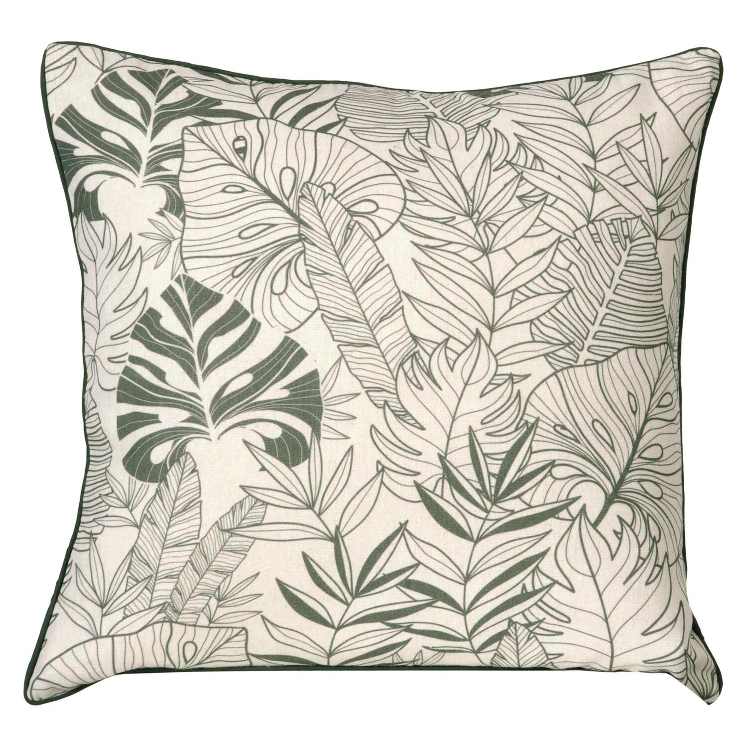 Coussin Garni feuillage Vert 45x45cm