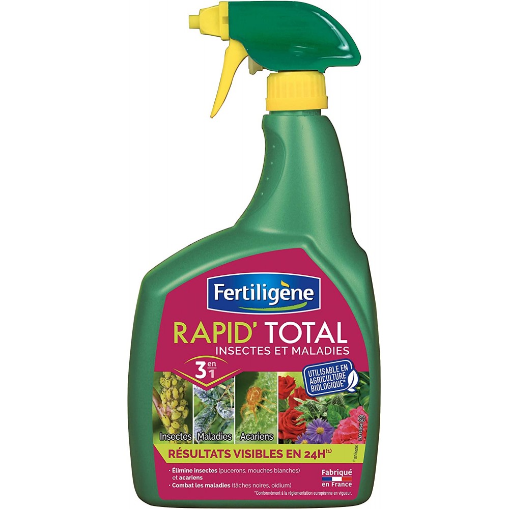 Rapid'Total Insectes et maladies 3 en 1 spray 800ml FERTILIGENE