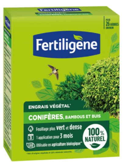Engrais Végétal pour Conifères, Bambous et Buis UAB 650g - FERTILIGENE