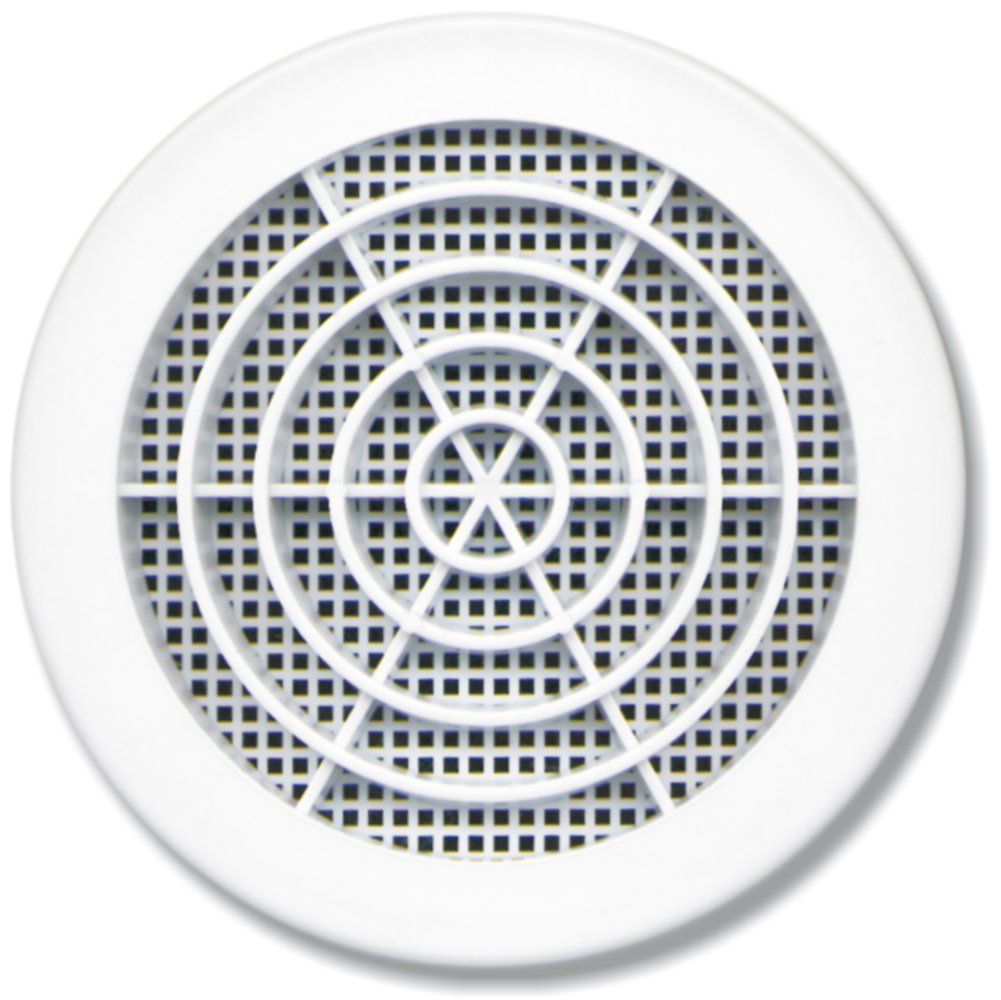 Grille PVC à clipser Ø120 blanc avec moustiquaire - AUTOGYRE