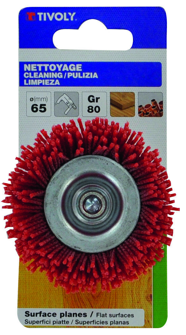 Brosse coupe fil nylon rouge pour bois ø45mm