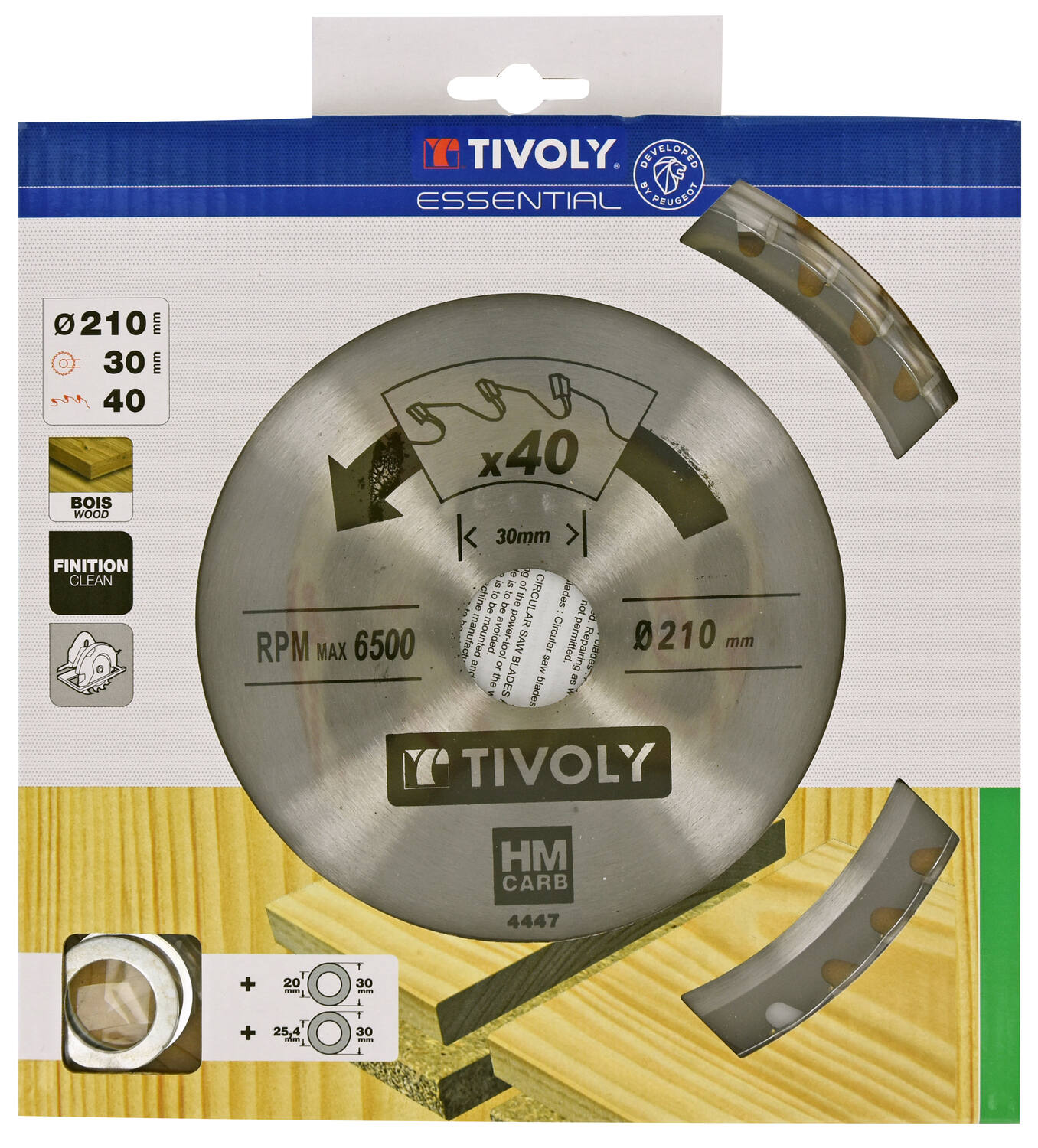 Lame de scie circulaire pour bois dur/stratifié/parquet Ø210 mm - TIVOLY