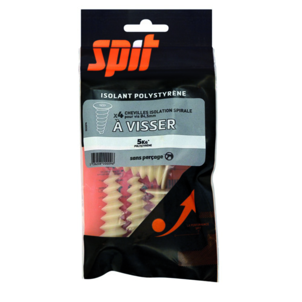 4 chevilles isolation spirale pour vis Ø4,5mm - SPIT
