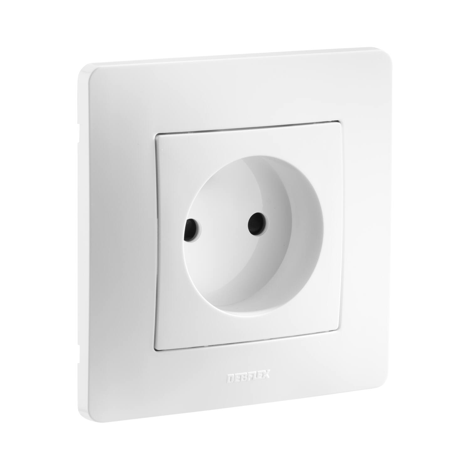 Prise 2P Nora blanc - DEBFLEX