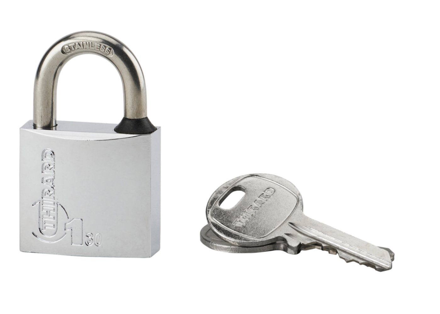 Cadenas Type 1 Chromé Anse Inox 30mm - THIRARD